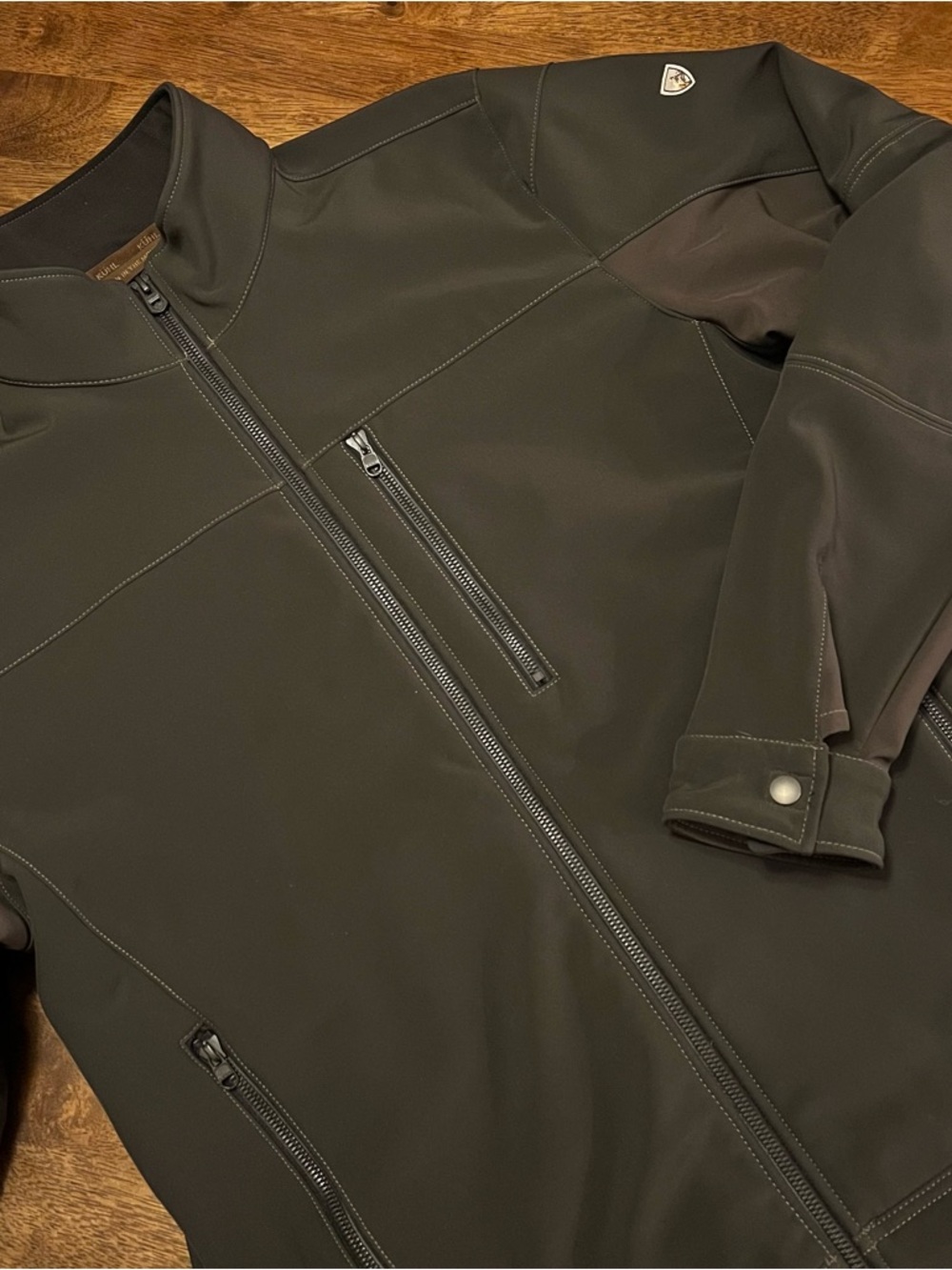 Kuhl Impakt Jacket Men's L Grey Brown Wind & Water Resistant Full Zip Outdoor - Picture 2 of 15
